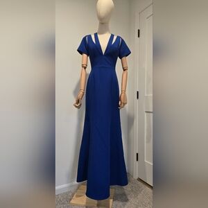 Bcbg maxazria Estrella cut out blue gown